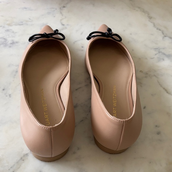 Stuart Weitzman Nude Heels with Black Bow - Picture 4 of 4